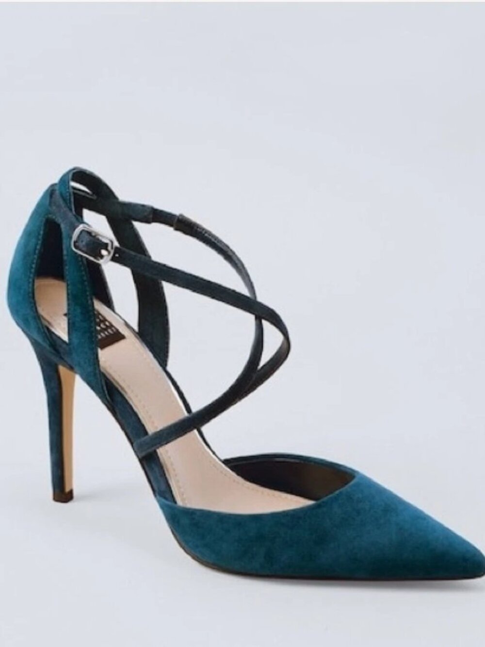 White House Black Market Kai River Teal Heels - worn once